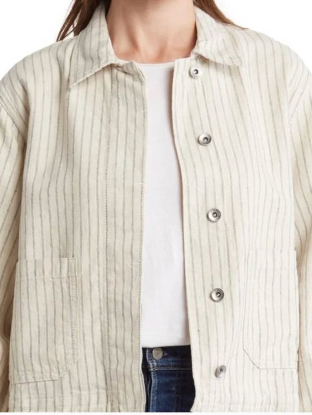 rag & bone Striped Naval Chore Jacket
